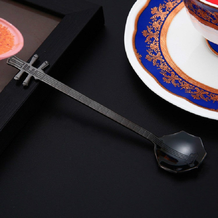 Stainless Steel Coffee Mixing Spoon Creative Musical Instrument Shape Spoon