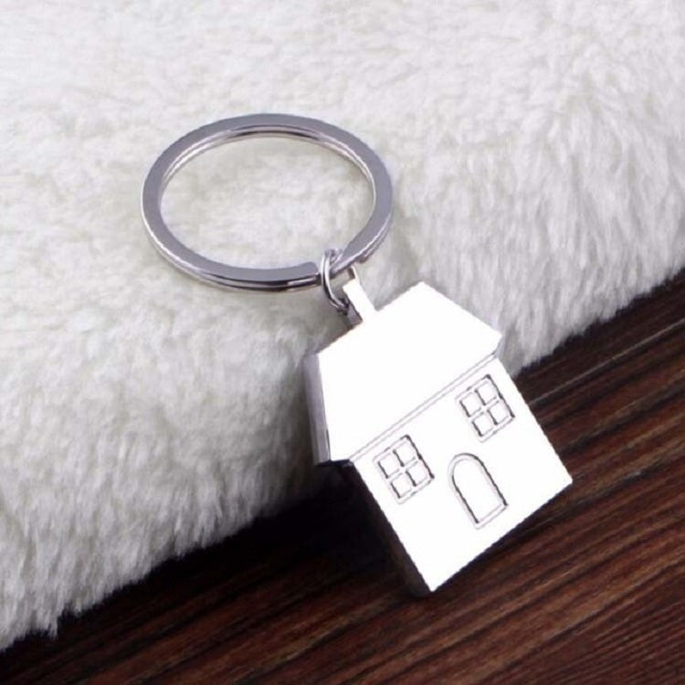 Charming Custom Metal Keyring Set with House Charm