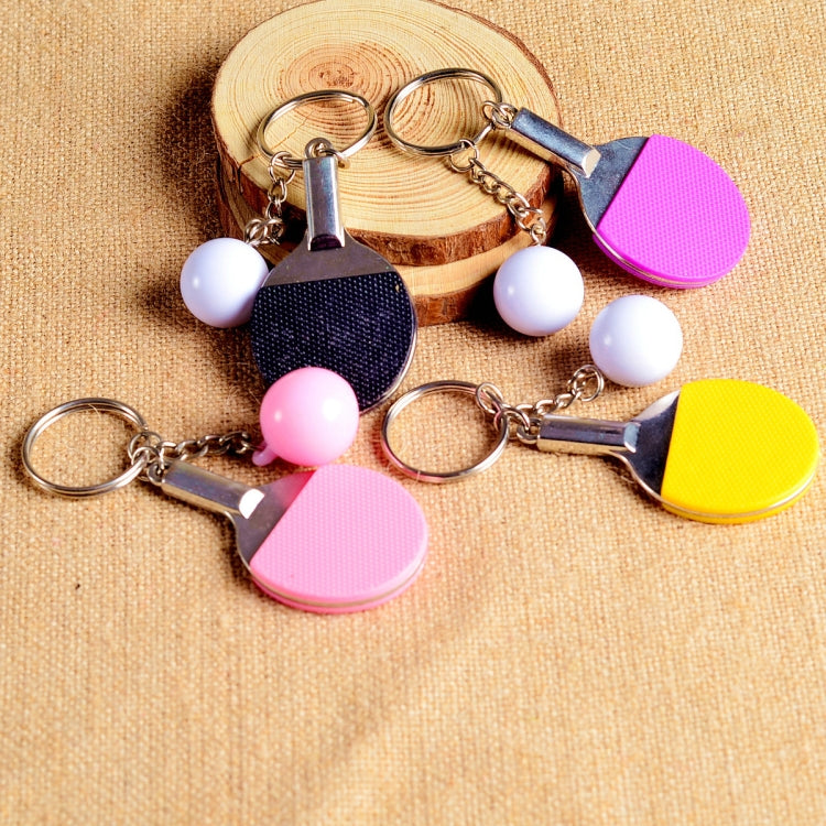 Sporty Charm: 2 PCS Handmade Table Tennis Keyrings – Unique Alloy Accessories