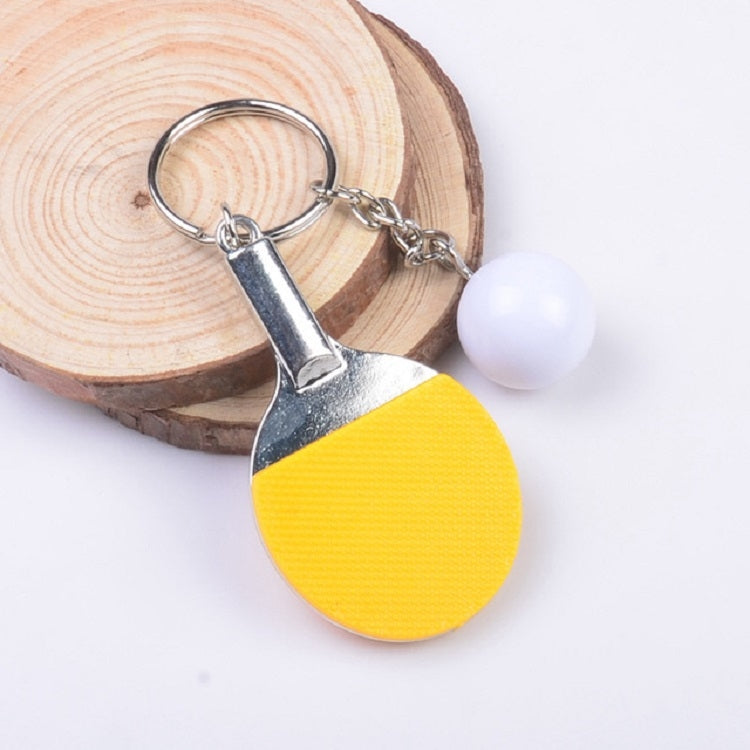 Sporty Charm: 2 PCS Handmade Table Tennis Keyrings – Unique Alloy Accessories