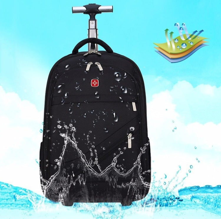 18 inch Pull Rod Double Shoulders School Bag Book Backpack Business Travel Box Bag