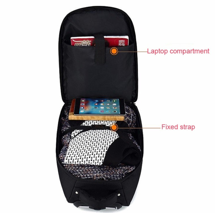 18 inch Pull Rod Double Shoulders School Bag Book Backpack Business Travel Box Bag