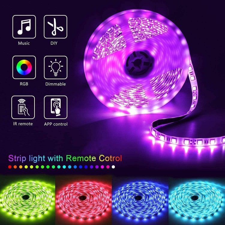 10m 180 LEDs SMD 5050 LED RGB Light Strip with WIFI Remote Control (Color:Waterproof Size:UK Plug)