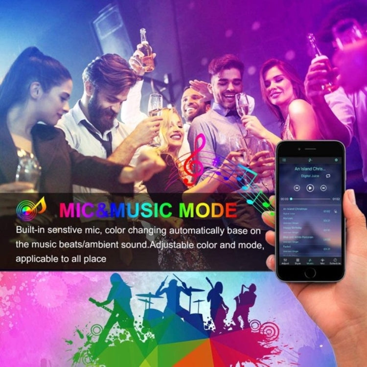 10m 180 LEDs SMD 5050 LED RGB Light Strip with WIFI Remote Control (Color:Waterproof Size:UK Plug)