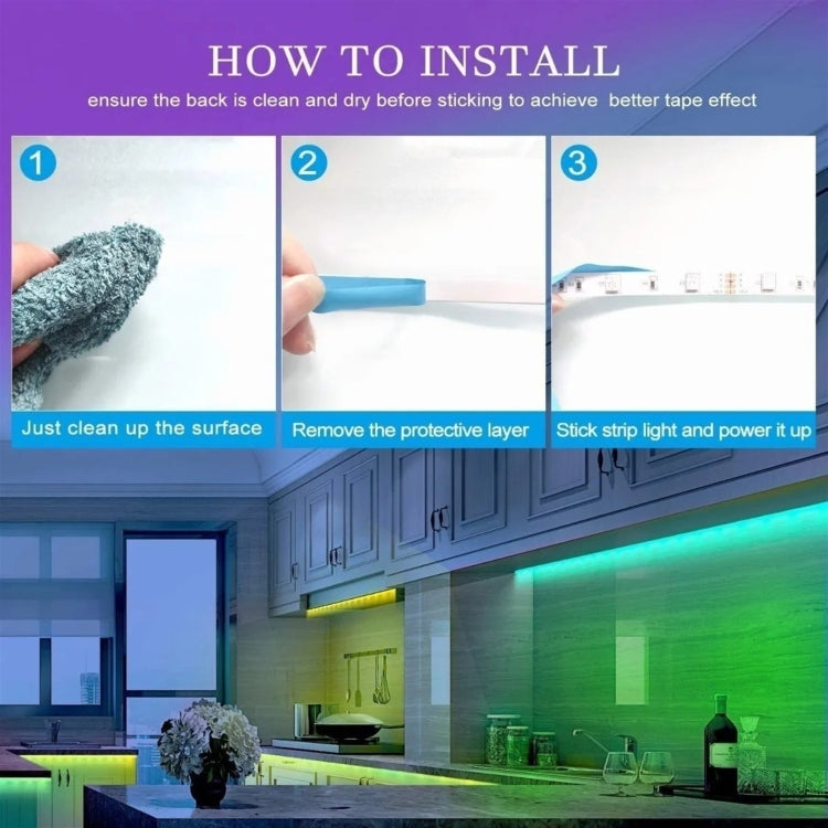 10m 180 LEDs SMD 5050 LED RGB Light Strip with WIFI Remote Control (Color:Waterproof Size:UK Plug)